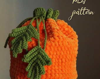 Patrón de crochet para bolsita de dulces de calabaza (patrón PDF)
