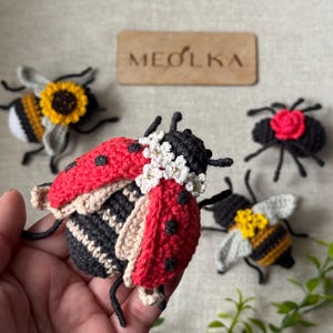 Crochet Insect Amigurumi Patterns: Bee, Bumblebee, Ladybug, Spider (PDF Pattern) image 17