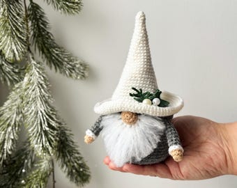 Gnome Crochet Pattern - Christmas Candy Basket or Small Storage (PDF download)