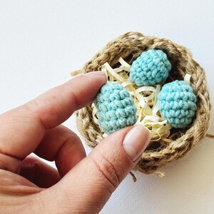 Crochet Bird Pattern - Robin with Nest and Eggs - PDF tutorial image 5