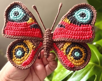 Peacock Butterfly Crochet Pattern – Realistic Insect Amigurumi Tutorial