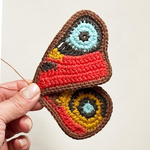 Peacock Butterfly Crochet Pattern – Realistic Insect Amigurumi Tutorial image 7