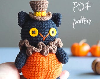 Crochet Black Cat Pattern: Spooky Halloween Amigurumi (PDF)