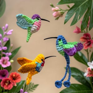 Haakpatroon kolibries - zelfstudie realistische amigurumivogels - 3-in-1 bundel