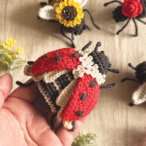 Crochet Insect Amigurumi Patterns: Bee, Bumblebee, Ladybug, Spider (PDF Pattern) image 18