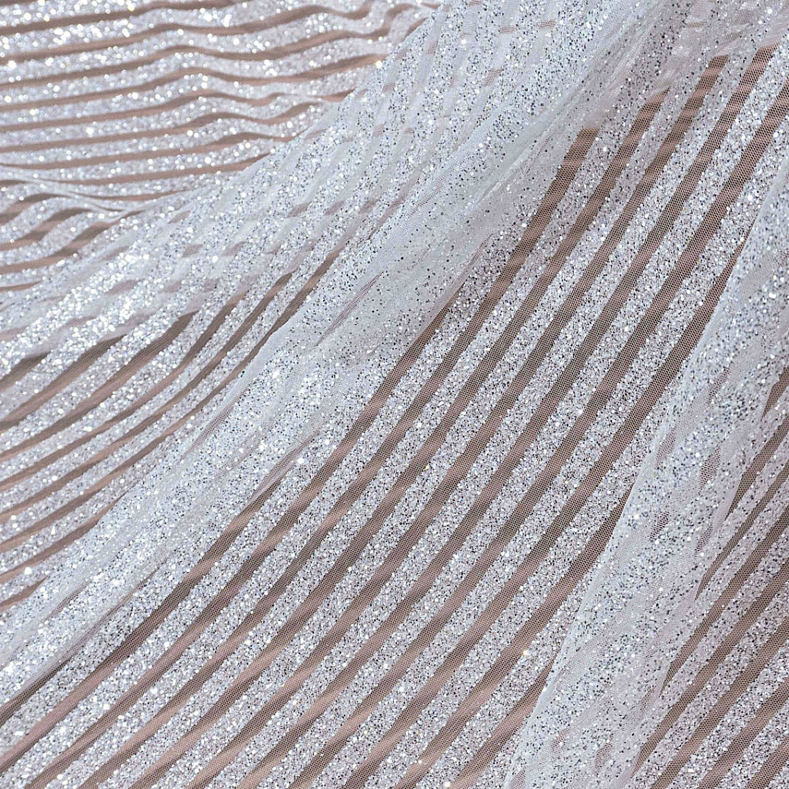 Glitter lace fabric wedding Bridal tulle soft fabric Etsy