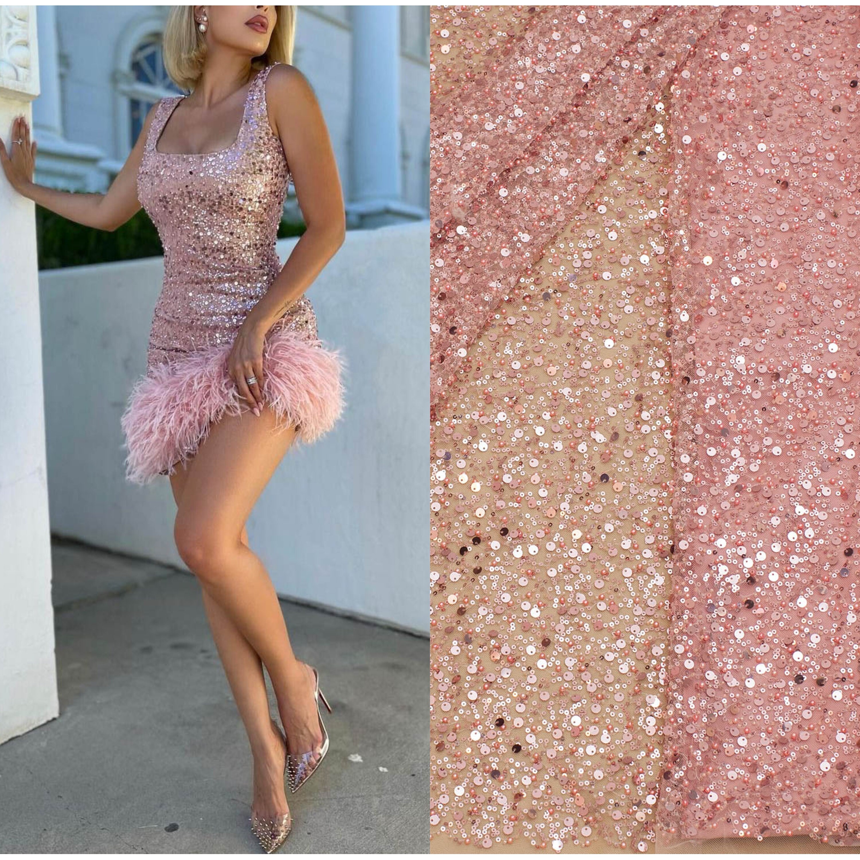 Dress glitter shiny mesh fabric Sparkle lace glitter tulle Etsy