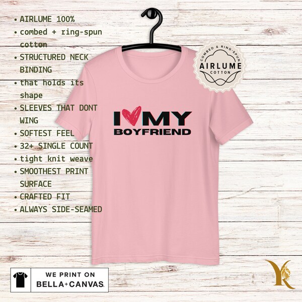 I Love My Boyfriend Shirt | I Heart My Boyfriend Tshirt | Valentine Tee