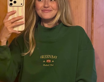 Green Bay Football Club Embroidered Mockneck Sweatshirt