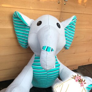 Custom Keepsakes Elephant Made from Baby Clothing or other Cherished Materials