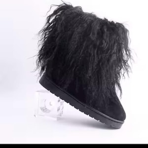 Mongolian long hair winter boots