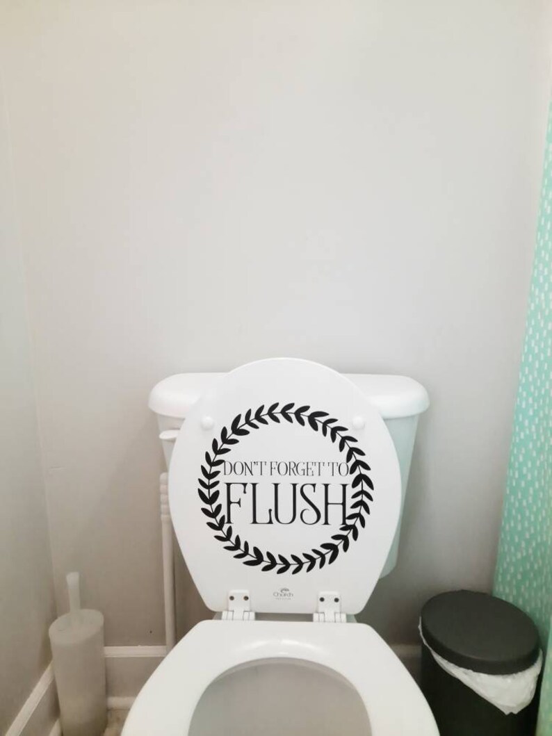 Toilet Lid Decalbathroom Decal Etsy
