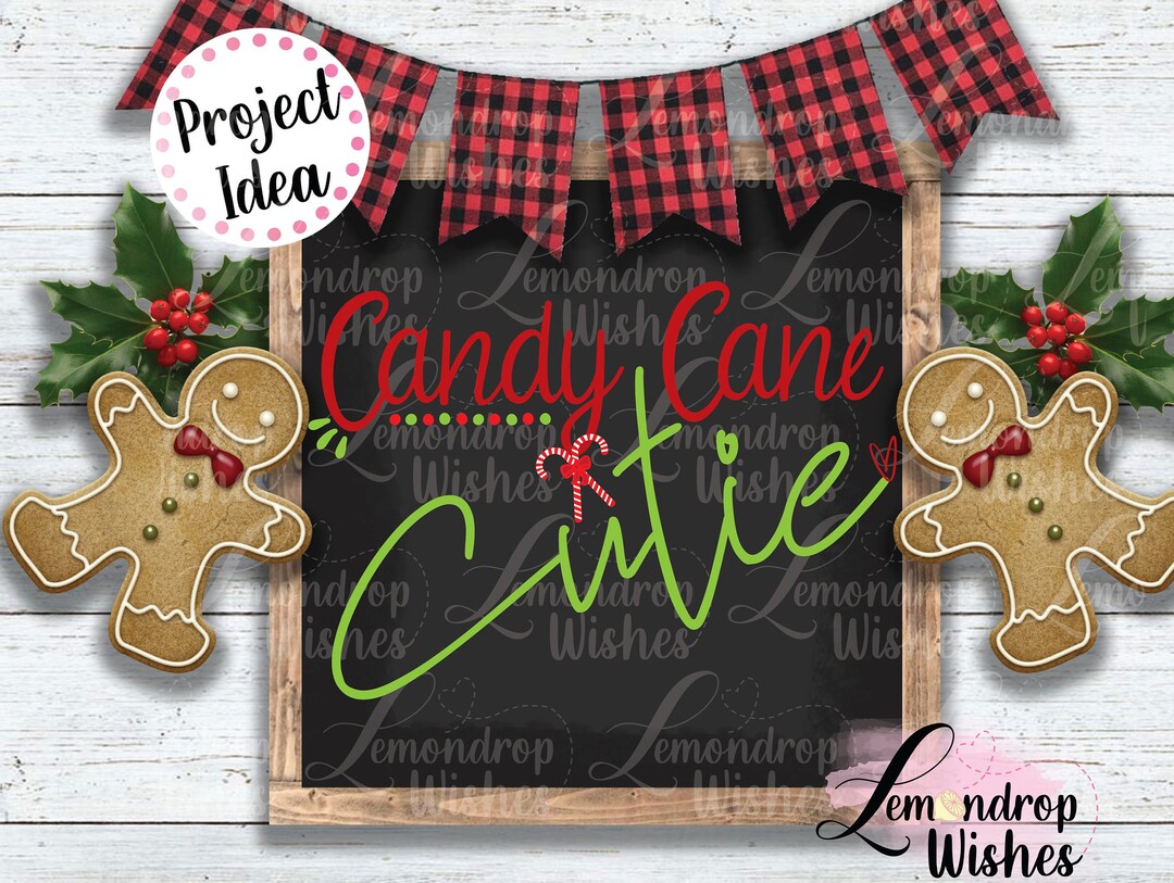 Candy Cane Cutie, Digital Cut File Svg/ Dxf/ Eps/ Png Files for ...
