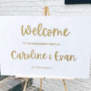 Custom Acrylic Welcome Sign // Wedding Welcome Sign, Baby Shower Welcome Sign, Engagement Party Welcome Sign, Bridal Shower Welcome Sign