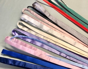 Lace-up Satin Ribbon for Corset Lacing Back Bridal Gown Satin Strap Ribbon Only Zipper Replacement Bridal Bridesmaids Dress Made in USA