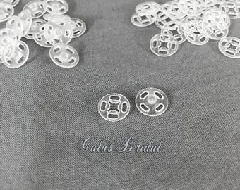 Clear Plastic Sew-On Snaps 7mm, 13mm, 15mm
