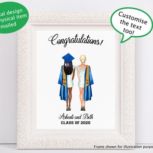 Personalisierte Kunst für Abitur, Senioren, Grad 2022, Karte, Wandkunst, Abschlussgeschenk