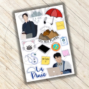 Feuille d&#39;autocollants BL La Pluie