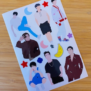 Boys Fashion Sticker Sheet