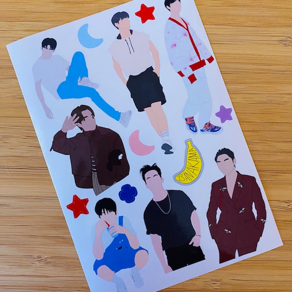 Boys Fashion Sticker Sheet