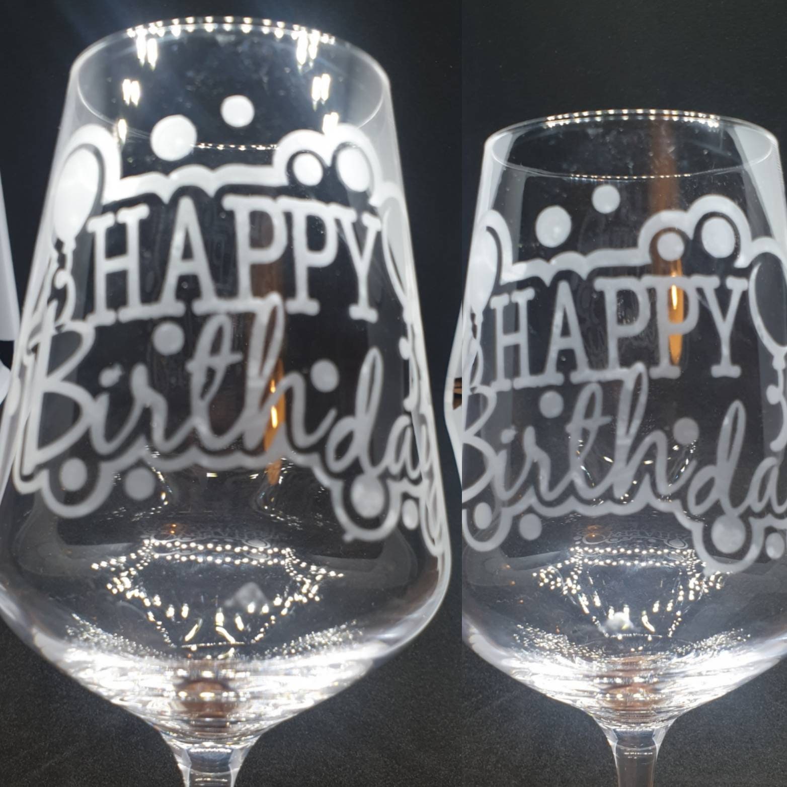 Personalised glasses Glass etching words/phrases Etsy