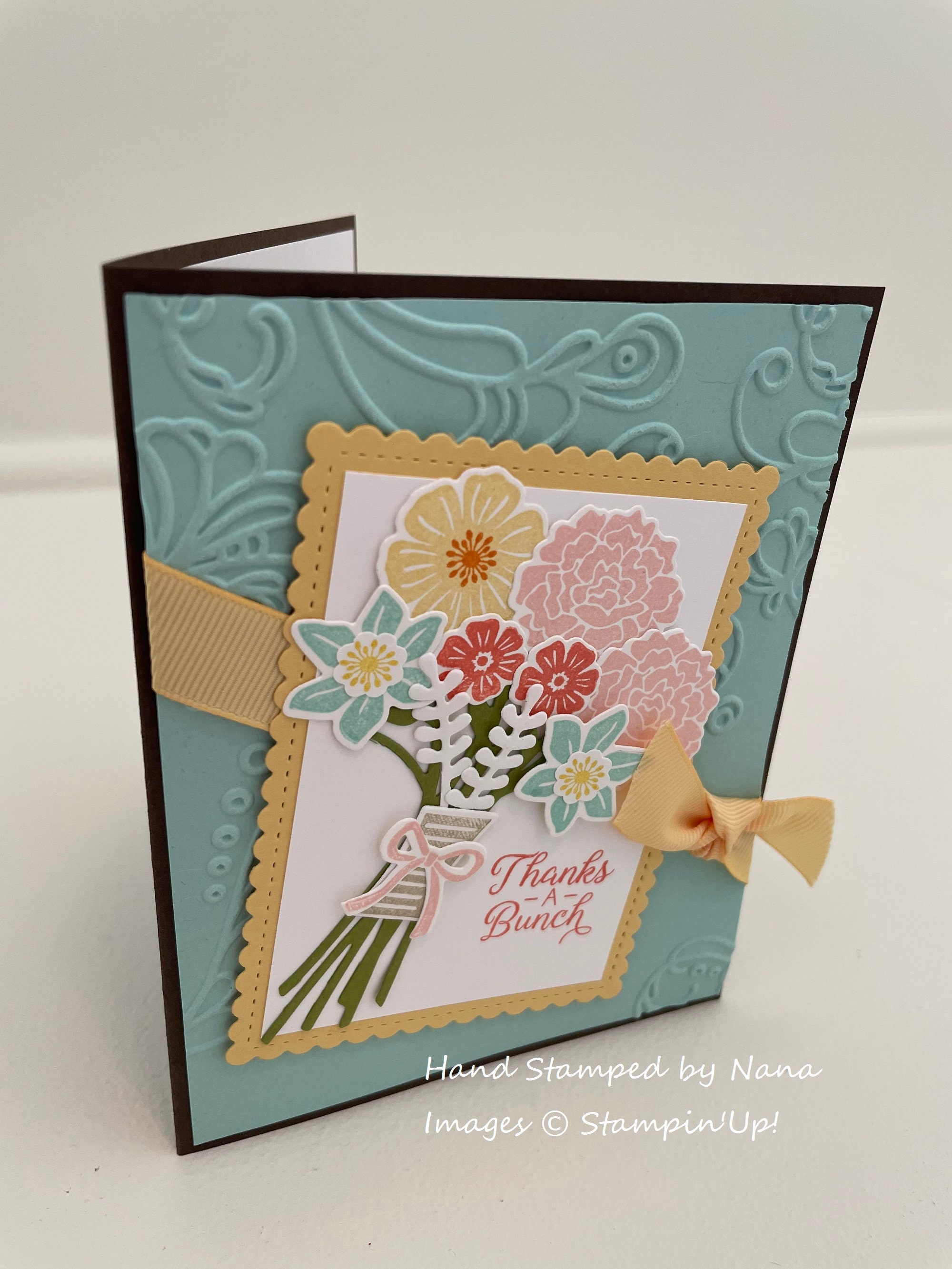 Stampin'up! Handmade Beautiful Bouquet Cards2/ Thank You