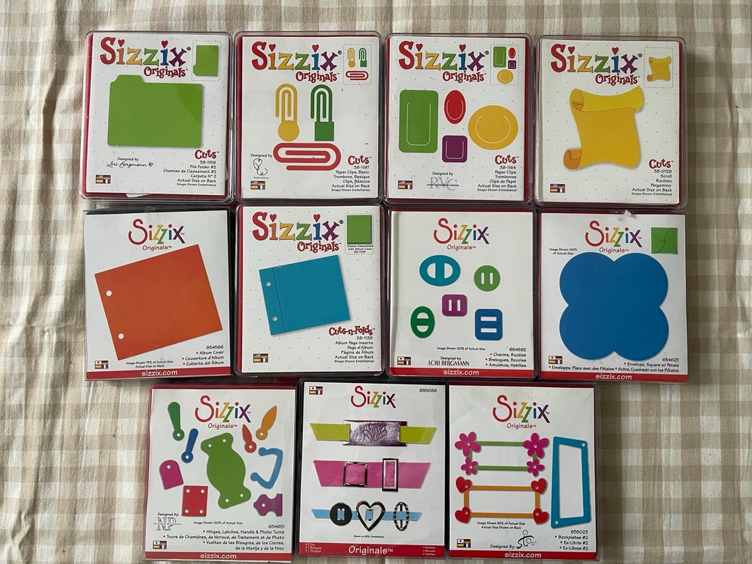 Gentry Used Sizzix File Folder/ Paper Clips/ Scroll/ Album Coverpage/ Charmsbuckles/envelope