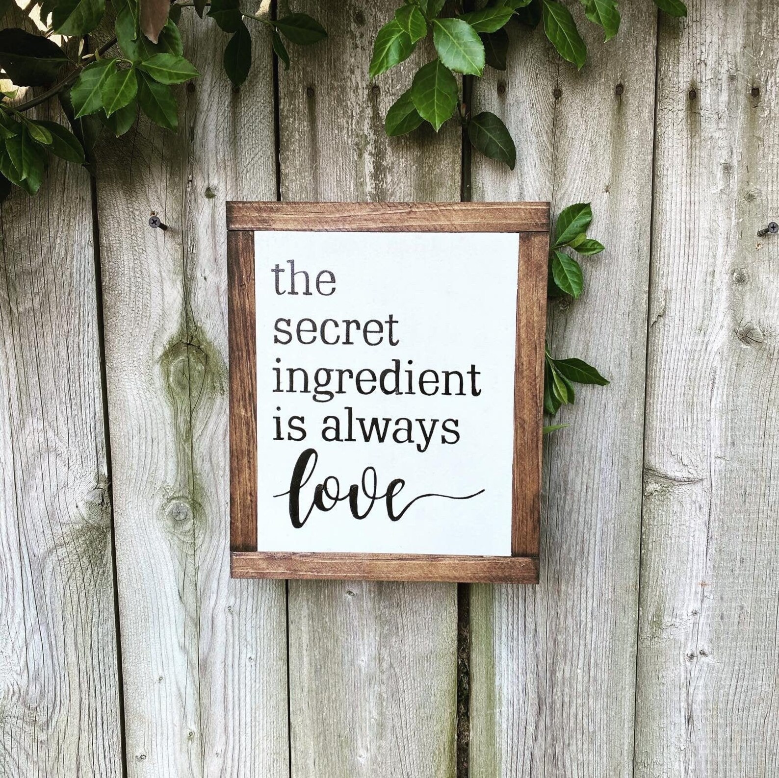 The Secret Ingredient is Always Love Sign Kitchen Signs Etsy