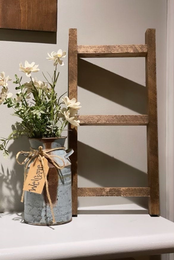 Mini Ladder Countertop Ladder Kitchen Decor Small Wood Etsy Canada