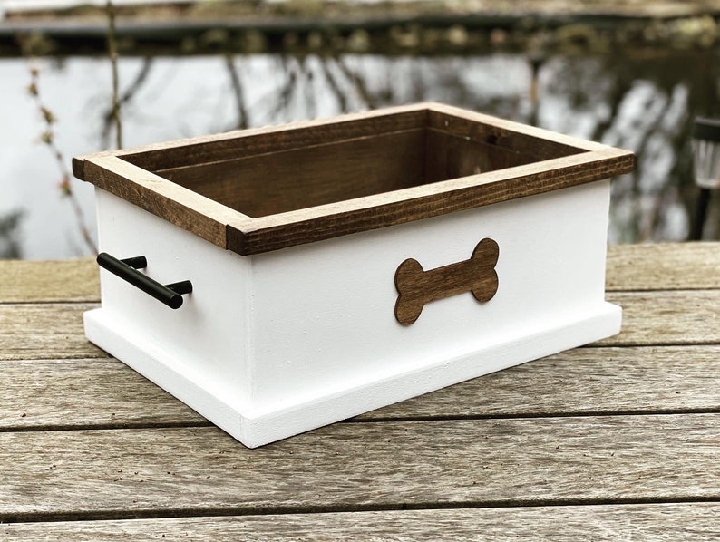 Dog Toy Box Dog Stuff Box Storage Box Farmhouse Toy Box Etsy