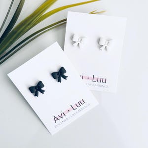 Mini Bow Studs | Stud Earrings | Polymer Clay Earrings | Studs