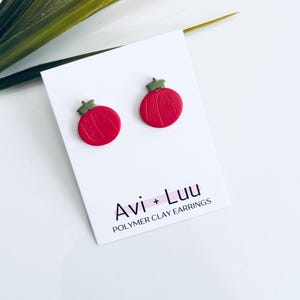 Tomato Studs | Polymer Earrings | Stud Earrings | Veggie Earrings
