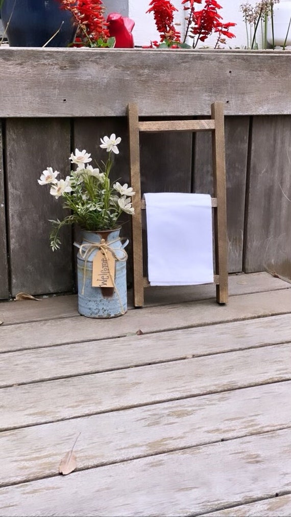 Mini Ladder Countertop Ladder Kitchen Decor Small Wood Etsy