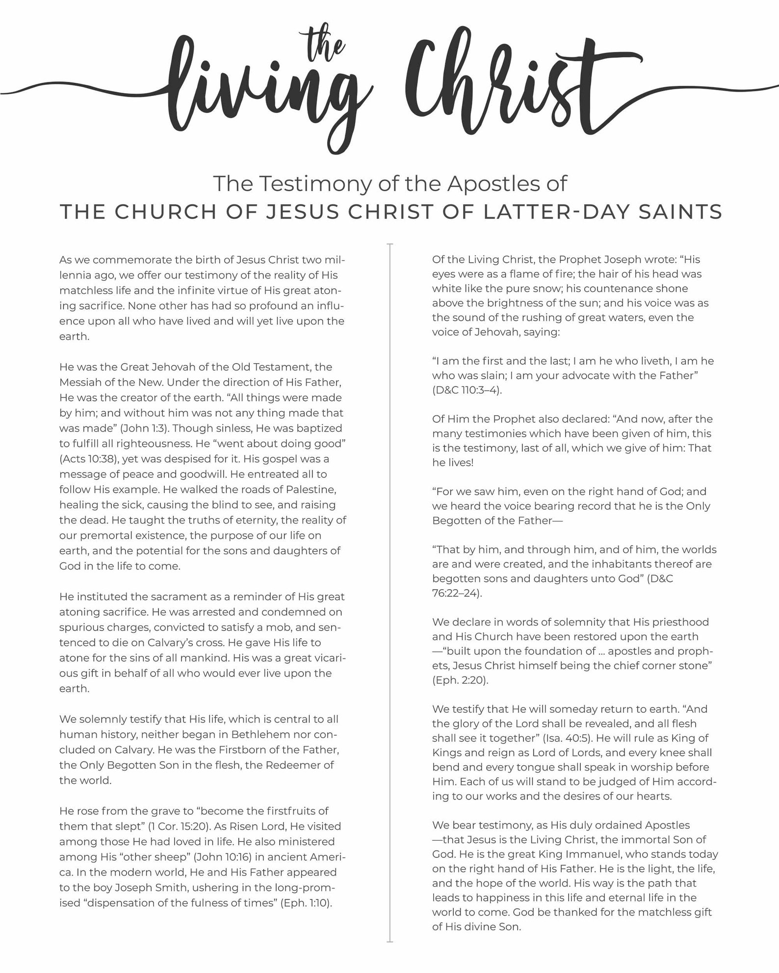 The Living Christ LDS Print Digital Print - Etsy