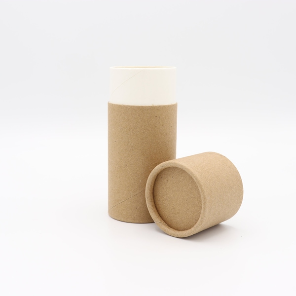 3.0 oz Kraft Push-Up DIY Cosmetic Tube | Biodegradable, Compostable, Recyclable, Sustainable | Plastic-Free Paper Tube for Deodorant + More