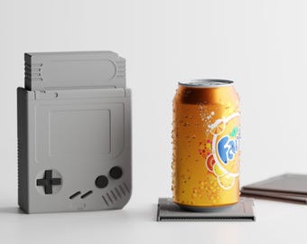 Retro Game Cartridge Drink Coasters with Holder – Gamer Gift – Nerdy Home Decor – Video Game Console Accessory