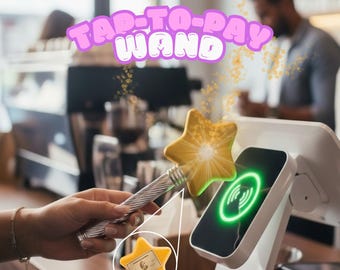 Tap-to-Pay Star Wand | Contactless Payment Credit Card Holder | Payment Wand (Limited Release Colors Available)