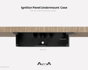 Underdesk Replacement Case Mount for Desktop Pilot Ignition Panel | Flight Sim Accessory | Astra Modus Low Profile Mount