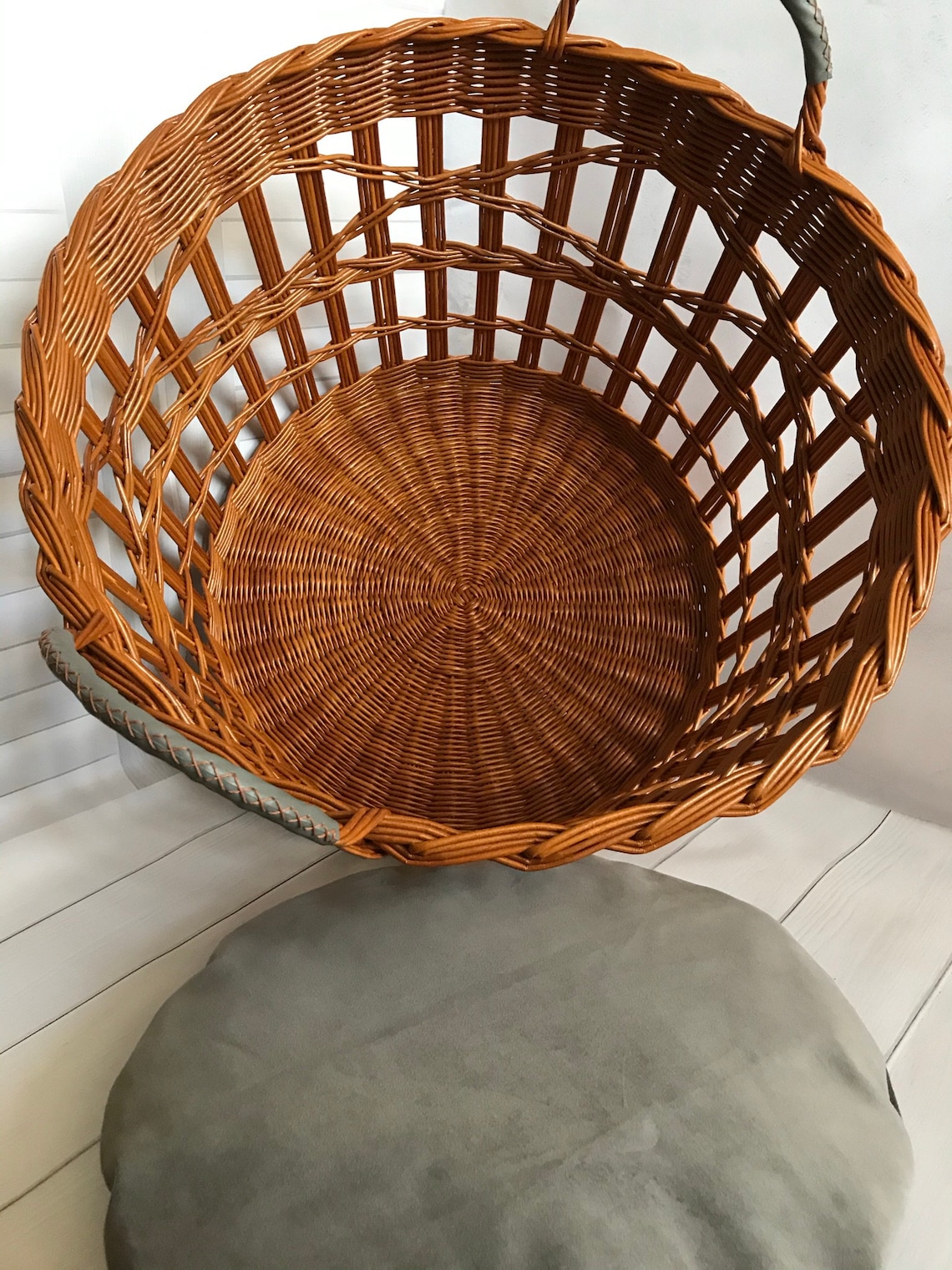 Large storage basket for blankets Wicker basket for blankets Etsy