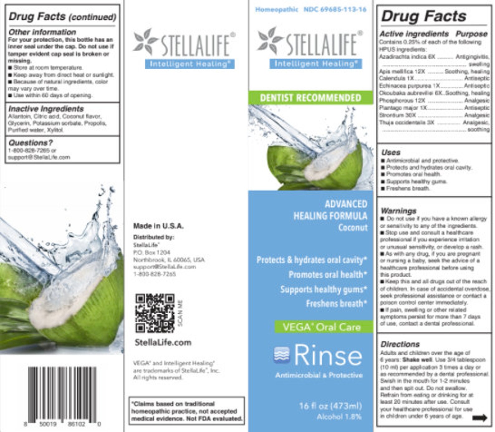 StellaLife® VEGA® Oral Care Coconut Rinse Dry Mouth Etsy