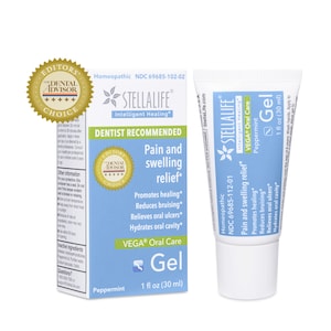 StellaLife® VEGA® Oral Care Gel: Dry Socket, Tooth & Gum Discomfort Relief, Canker Sore, Braces, Denture, Ulcer, Dental Implant, Natural
