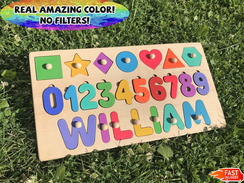 Name Busy Board Baby Toddlers Name Busy Puzzle Montessori Toys Etsy