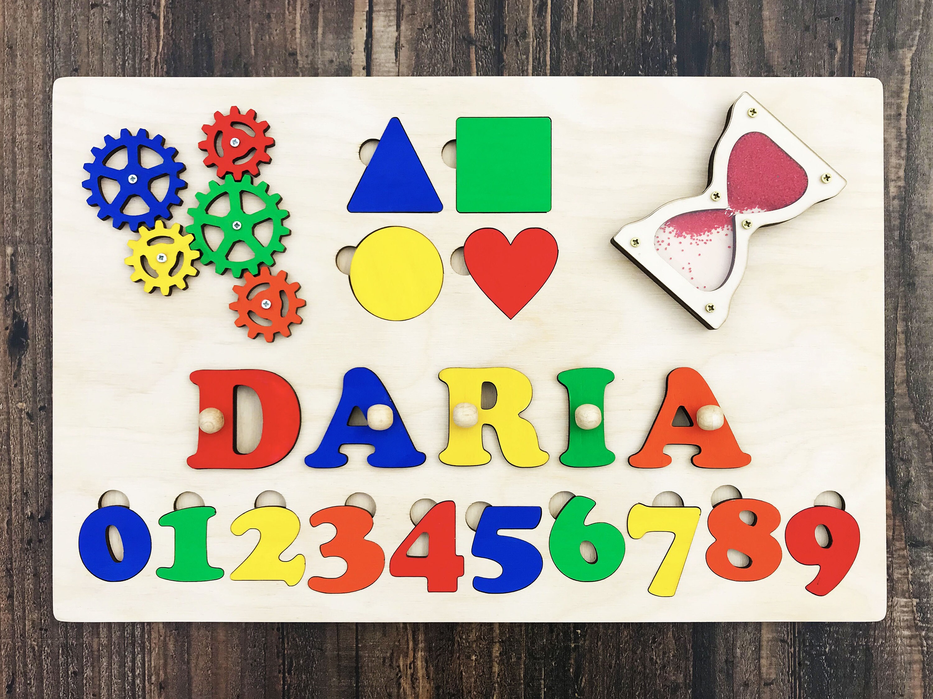 Custom busy puzzle Travel busy board Wooden puzzle Kids name Etsy
