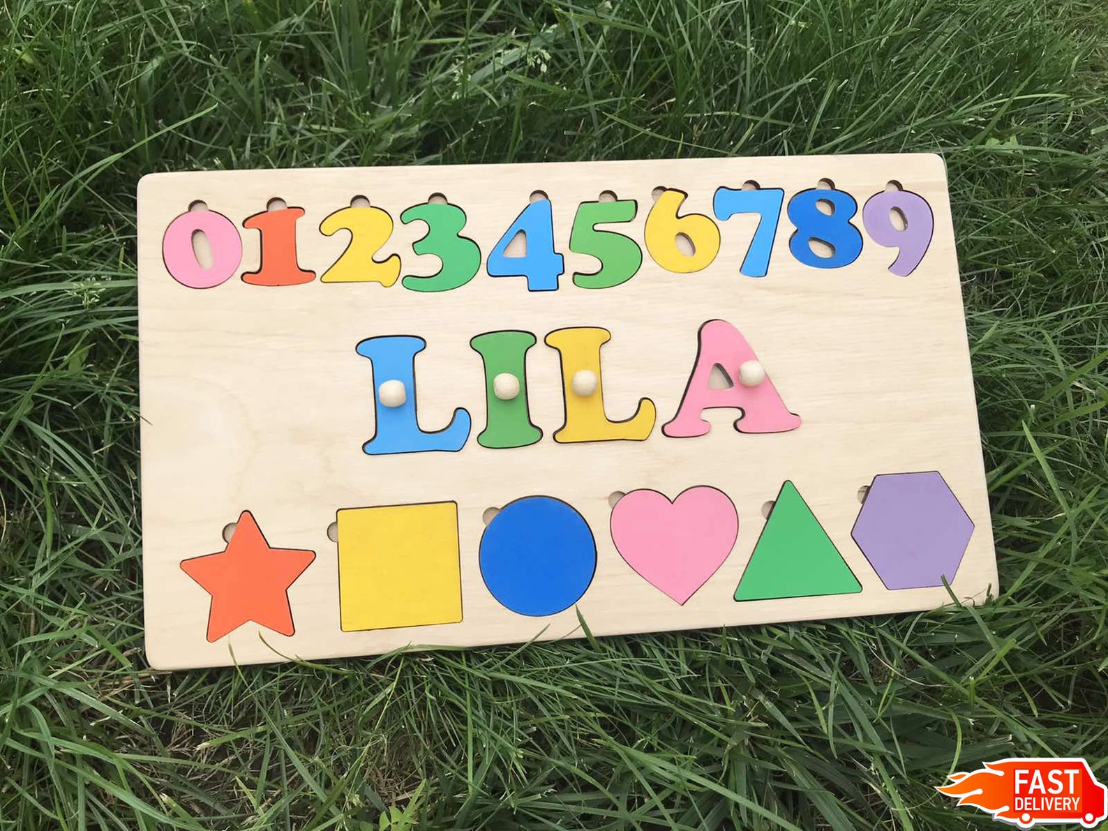 Wooden Childrens Name Puzzle at Heather Way blog