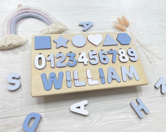 Christmas Baby Boy Gifts Wooden Toys Wood Name Puzzle Custom Name Puzzle Baby Boy Gifts First Birthday Gift Baby Girl 1st Birthday Gift