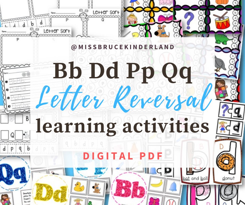 bdpq letter reversal intervention activities educational etsy