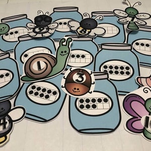 Tellen 1-10 leernummers, educatief kaartspel, peuter kleuterschool bugs matching speelgoed