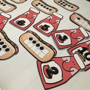 SEM PREPARAÇÃO Contagem de 1 a 10, Jogo de Cartas Educativo, Brinquedo de Combinação de Cachorro-Quente para Crianças em Idade Pré-Escolar