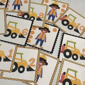 GEEN PREP tellen 1-10 leergetallen, educatief kaartspel, peuter / kleuter bouw matching spel, vroege rekenvaardigheid