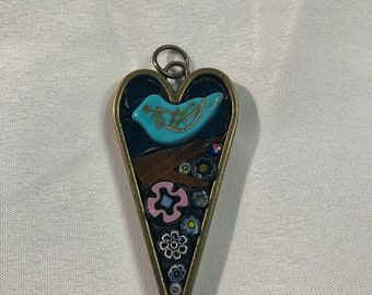 Bird Heart Pendant Necklace 4